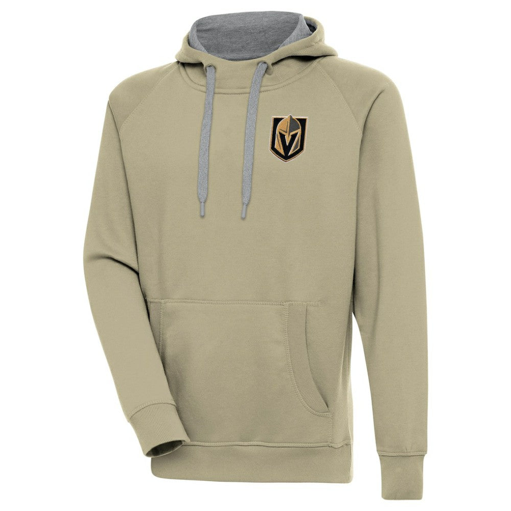 Vegas Golden Knights Antigua Victory Pullover Hoodie - Khaki Hoodies