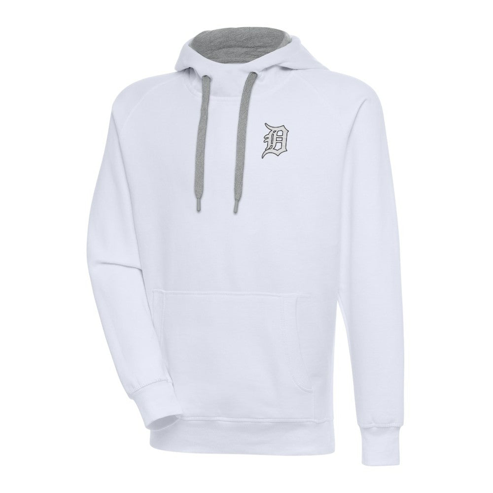 Detroit Tigers Antigua Metallic Victory Pullover Hoodie White