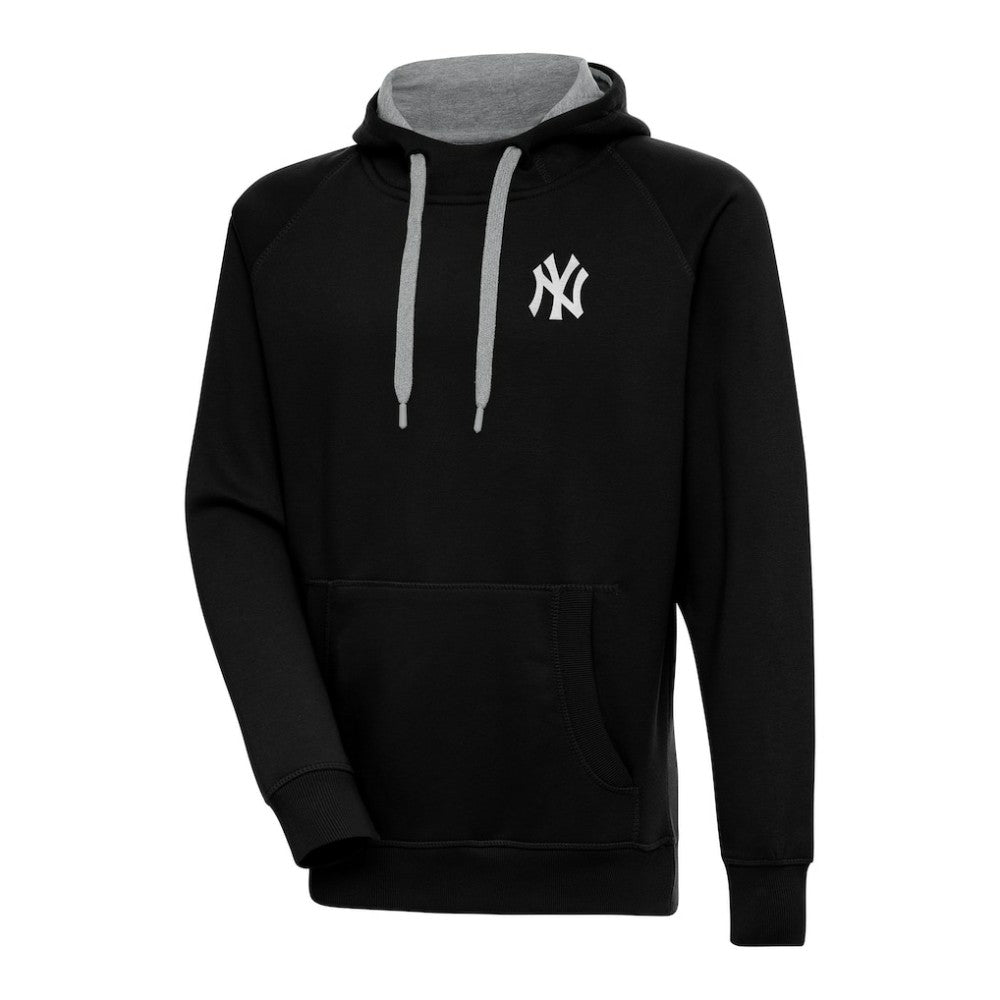 New York Yankees Antigua Metallic Victory Pullover Hoodie Black