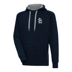 St. Louis Cardinals Antigua Metallic Victory Pullover Hoodie Navy