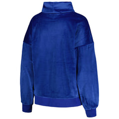 Los Angeles Rams DKNY Sport Women's Deliliah Rhinestone Funnel Neck Pullover Sweatshirt - Royal sale