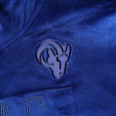 Los Angeles Rams DKNY Sport Women's Deliliah Rhinestone Funnel Neck Pullover Sweatshirt - Royal sale