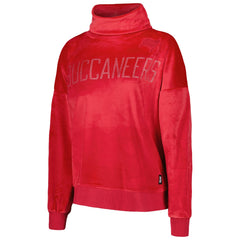 Tampa Bay Buccaneers DKNY Sport Women's Deliliah Rhinestone Funnel Neck Pullover Sweatshirt - Red on sale