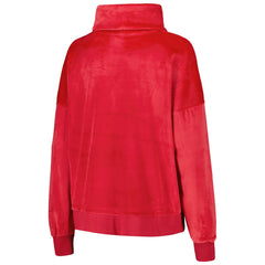 Tampa Bay Buccaneers DKNY Sport Women's Deliliah Rhinestone Funnel Neck Pullover Sweatshirt - Red on sale