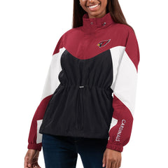 Arizona Cardinals G-III 4Her by Carl Banks Women's Tie Breaker Lightweight Quarter-Zip Jacket - Black/Cardinal on sale