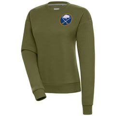Buffalo Sabres Antigua Women's Victory Pullover Sweatshirt - Olive Sweatshirts