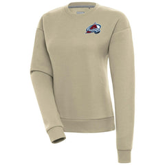 Colorado Avalanche Antigua Women's Victory Pullover Sweatshirt - Khaki Sweatshirts