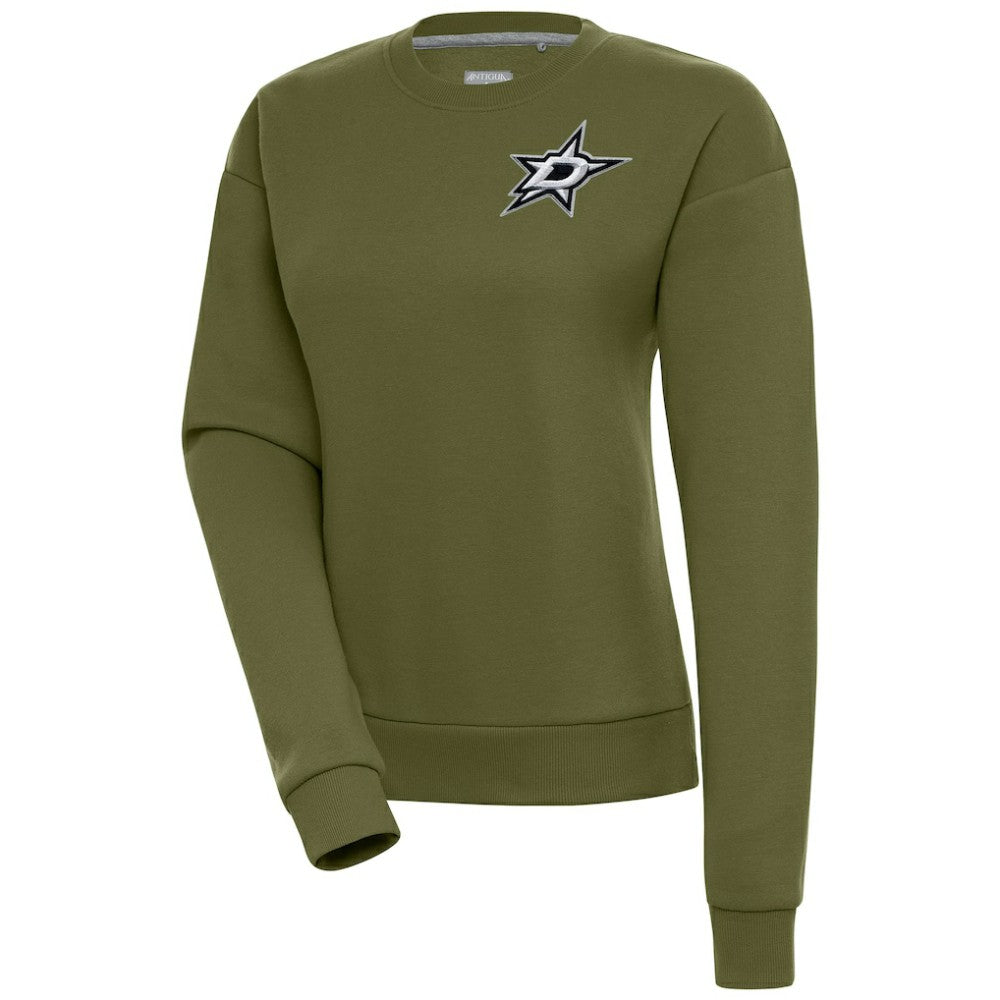 Dallas Stars Antigua Women's Victory Pullover Sweatshirt - Olive Sweatshirts