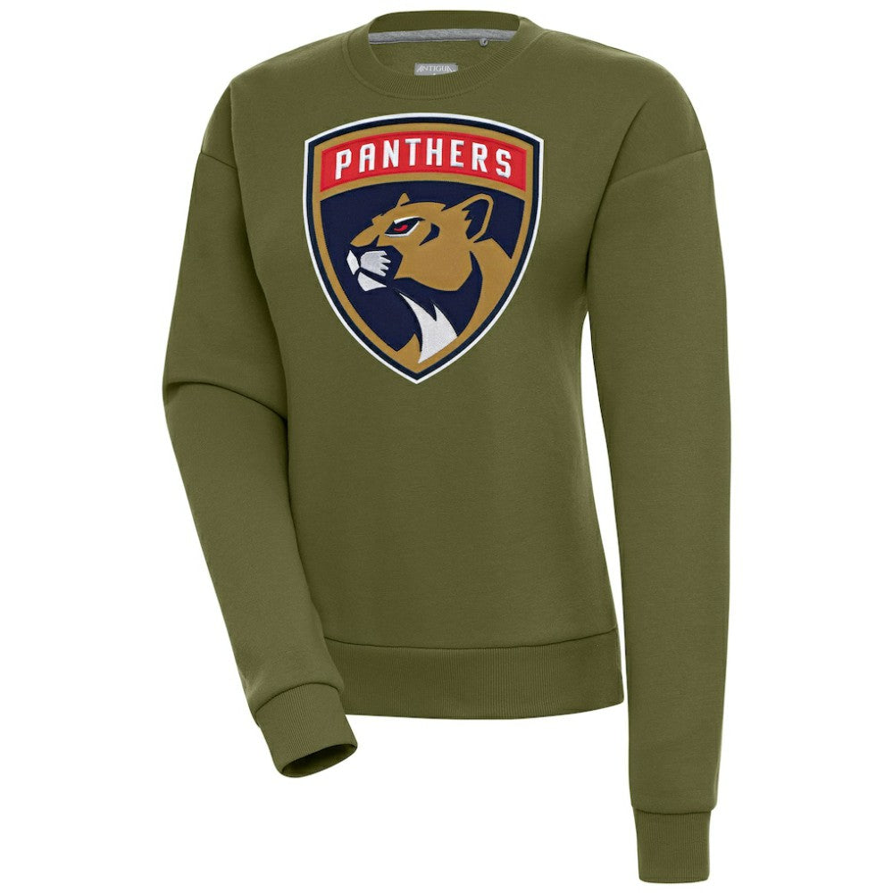 Florida Panthers Antigua Women's Victory Pullover Sweatshirt - Olive Sweatshirts