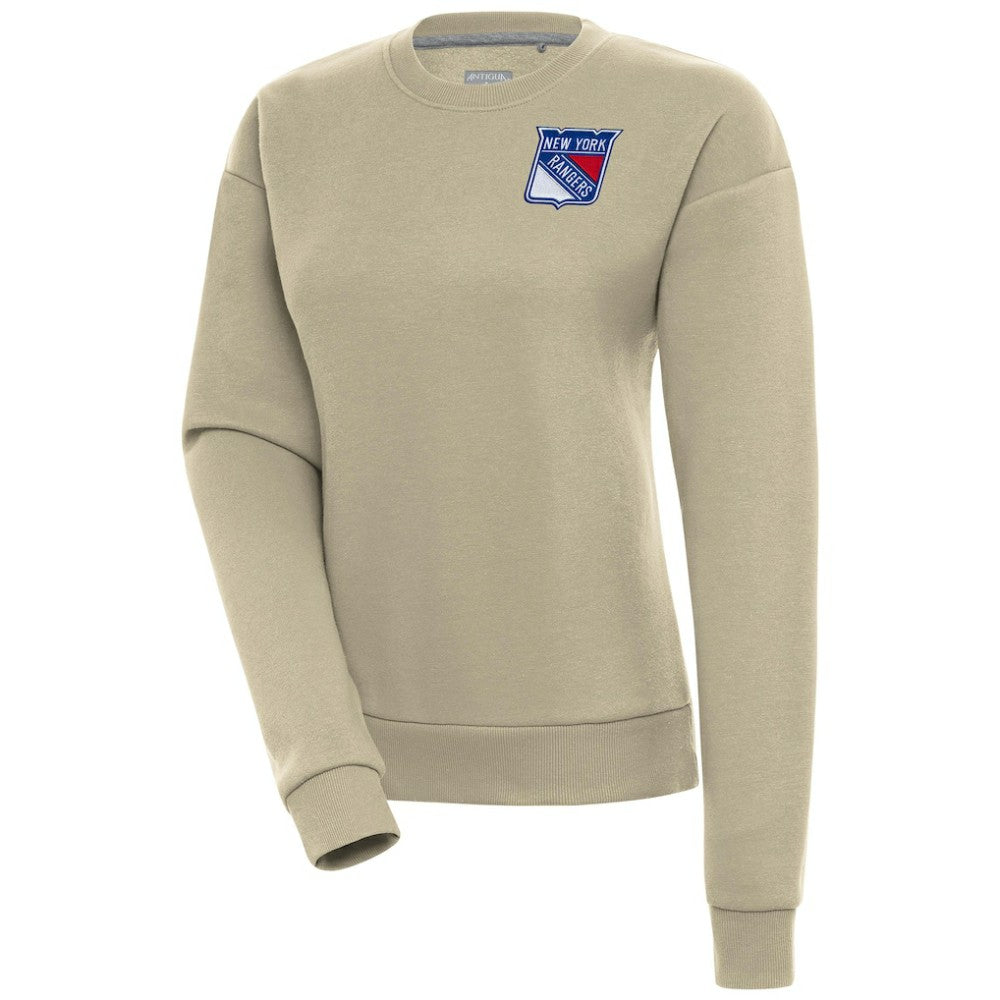 New York Rangers Antigua Women's Victory Pullover Sweatshirt - Khaki Sweatshirts