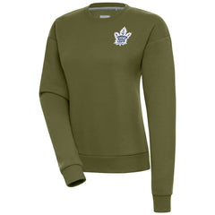 Toronto Maple Leafs Antigua Women's Victory Pullover Sweatshirt - Olive Sweatshirts