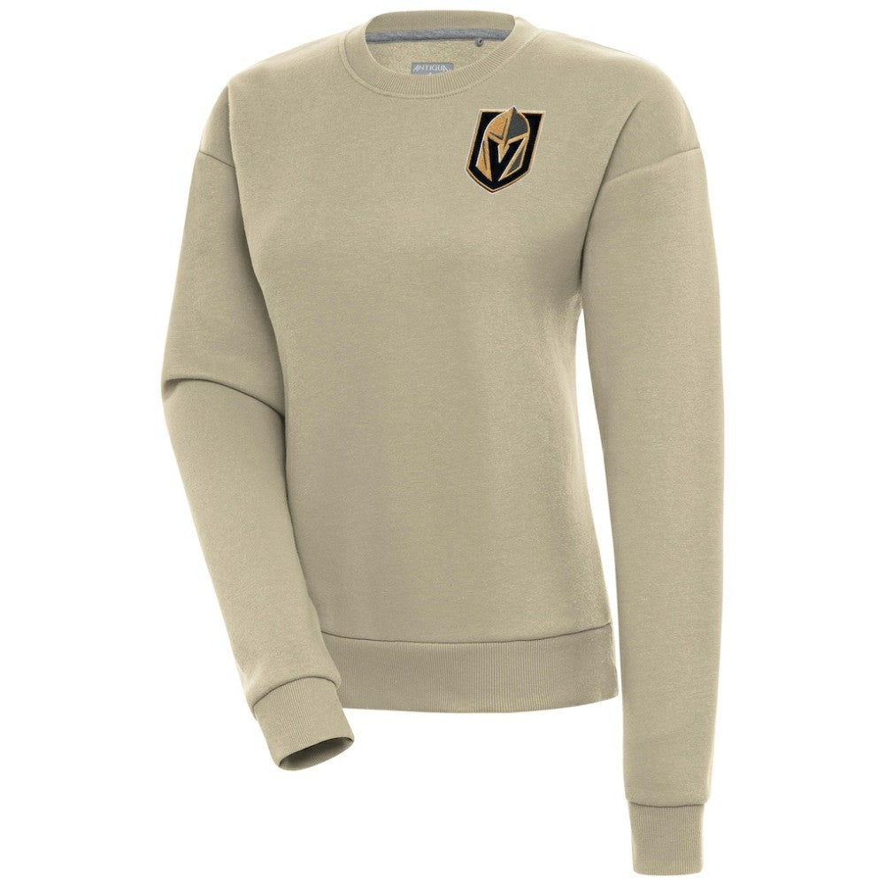 Vegas Golden Knights Antigua Women's Victory Pullover Sweatshirt - Khaki Sweatshirts