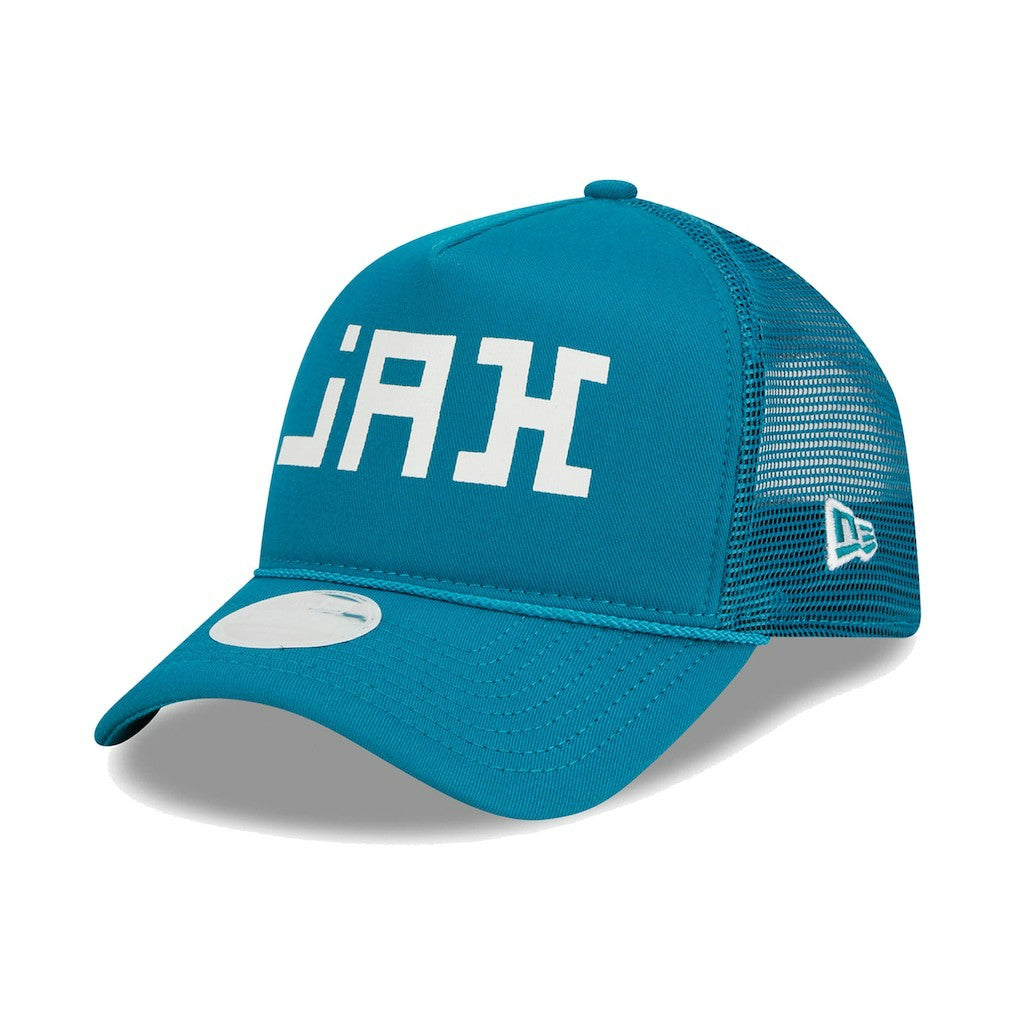 Jacksonville Jaguars New Era Women's McGee Trucker 9FORTY Adjustable Hat - Teal cheap