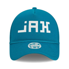 Jacksonville Jaguars New Era Women's McGee Trucker 9FORTY Adjustable Hat - Teal cheap