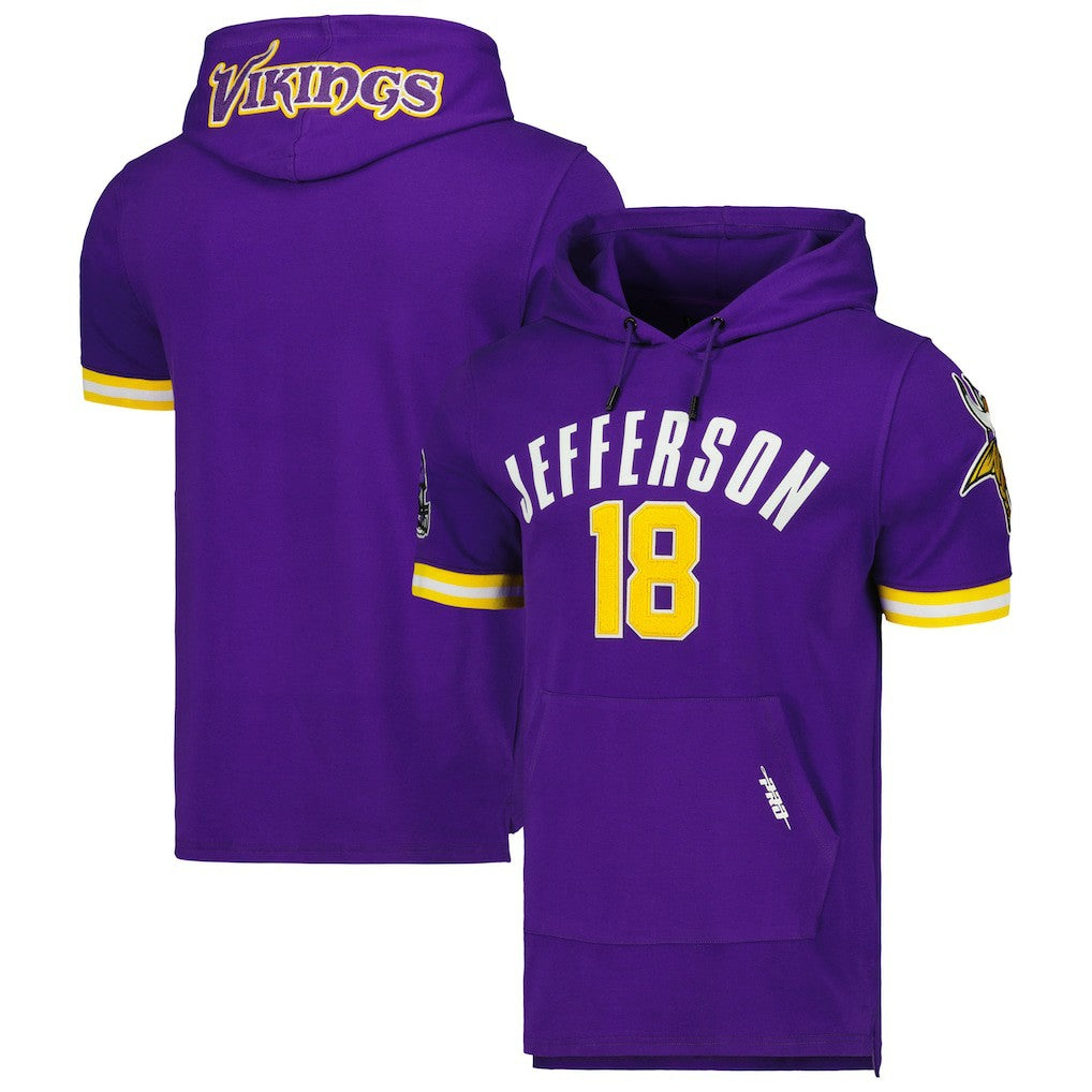 Justin Jefferson Minnesota Vikings Pro Standard Player Name & Number Hoodie T-Shirt - Purple outlet