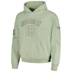 Justin Jefferson Minnesota Vikings Pro Standard Player Name & Number Pullover Hoodie - Light Green outlet