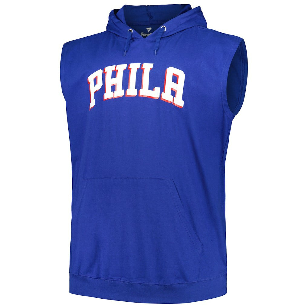 Philadelphia 76ers Big & Tall Jersey Muscle Pullover Hoodie - Royal discount