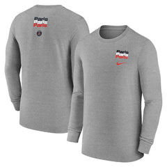 Paris Saint-Germain Legend Long Sleeve T-Shirt - Heather Gray shop