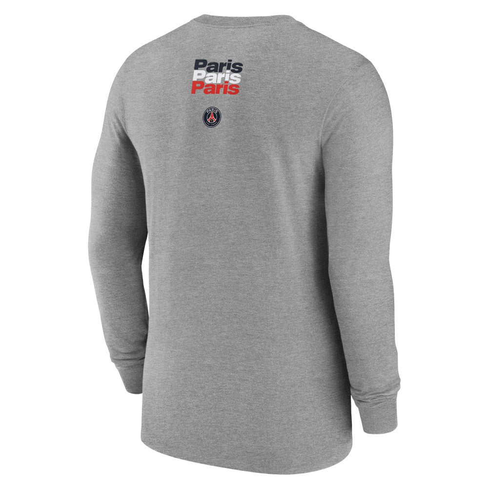 Paris Saint-Germain Legend Long Sleeve T-Shirt - Heather Gray shop