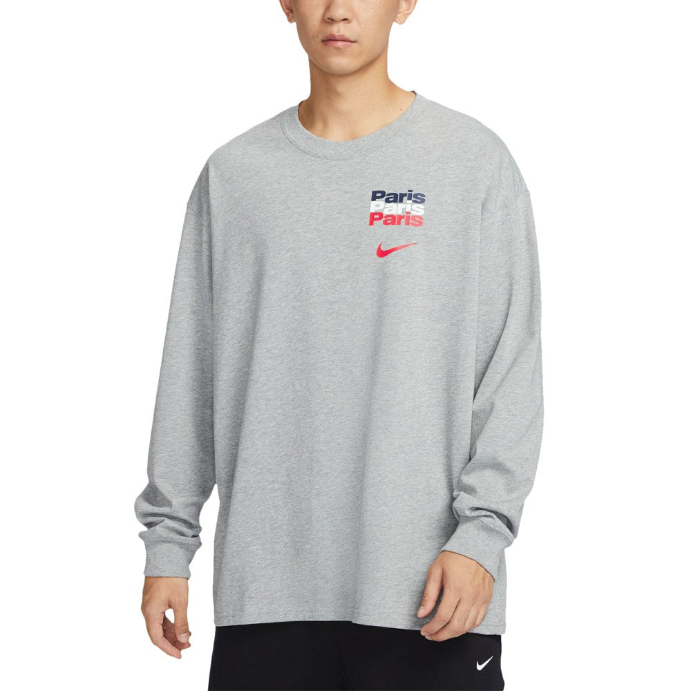 Paris Saint-Germain Legend Long Sleeve T-Shirt - Heather Gray shop