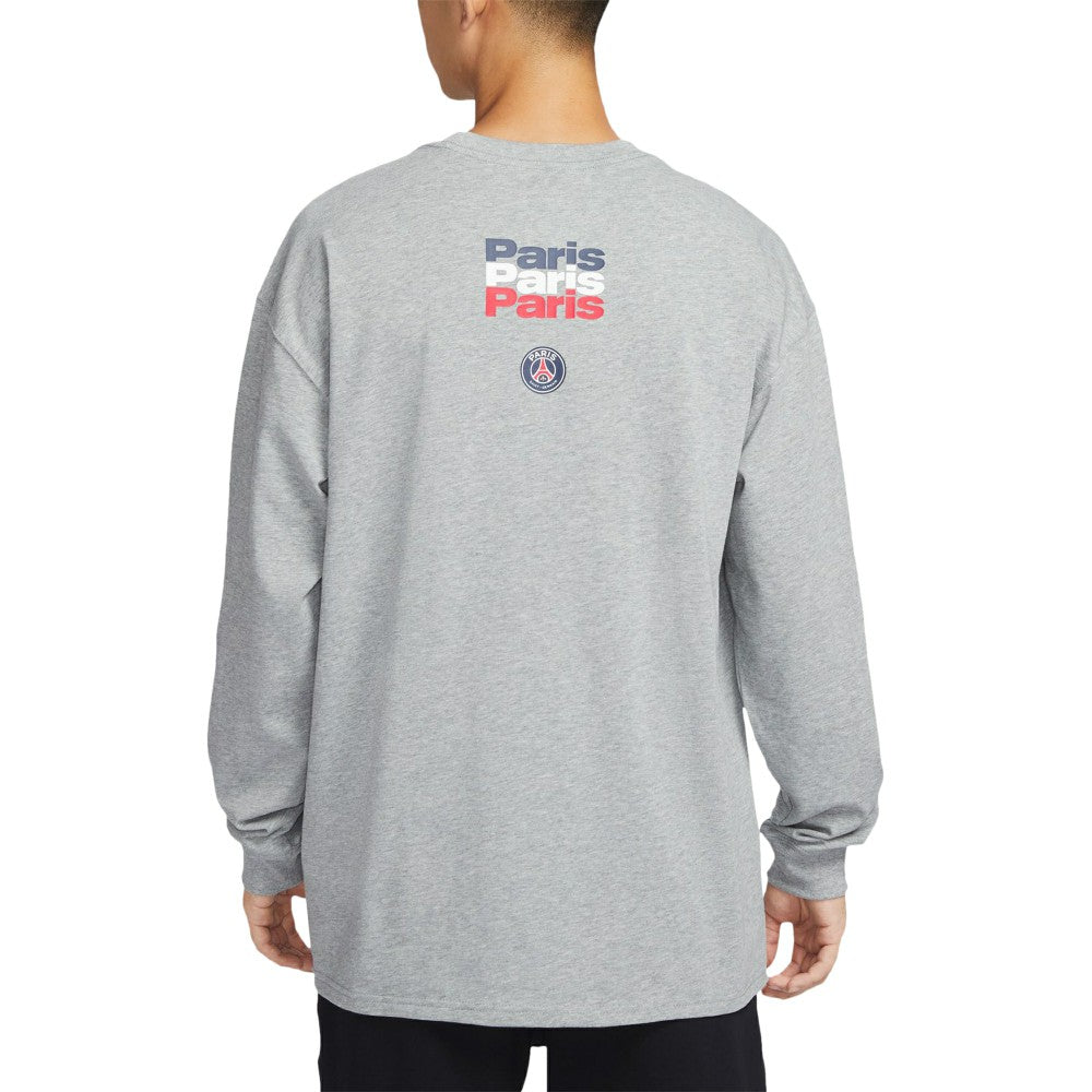 Paris Saint-Germain Legend Long Sleeve T-Shirt - Heather Gray shop