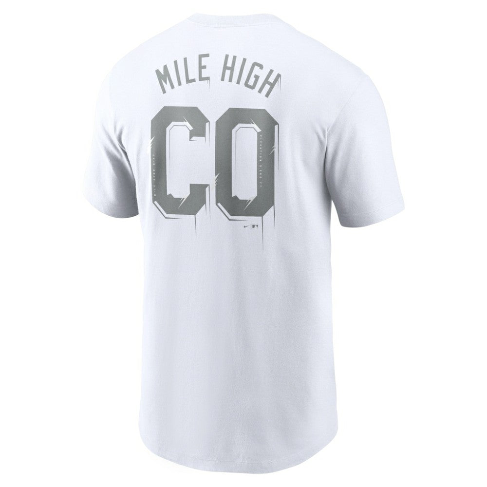 Colorado Rockies Mile High Hometown T-Shirt White