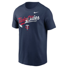 Minnesota Twins Twin Cities Snow Hometown T-Shirt Navy