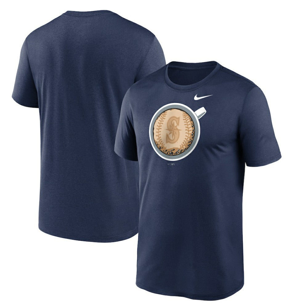 Seattle Mariners Coffee Hometown Legend Performance T-Shirt Navy