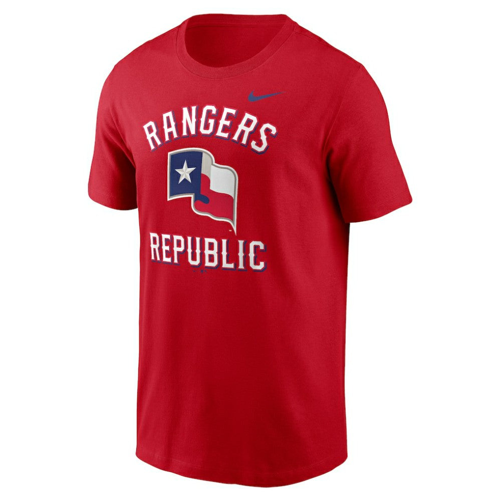 Texas Rangers Lone Star Flag Hometown T-Shirt Red