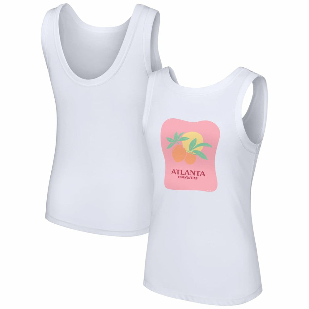 Atlanta Braves Lusso Style Women's Lindy Tank Top White
