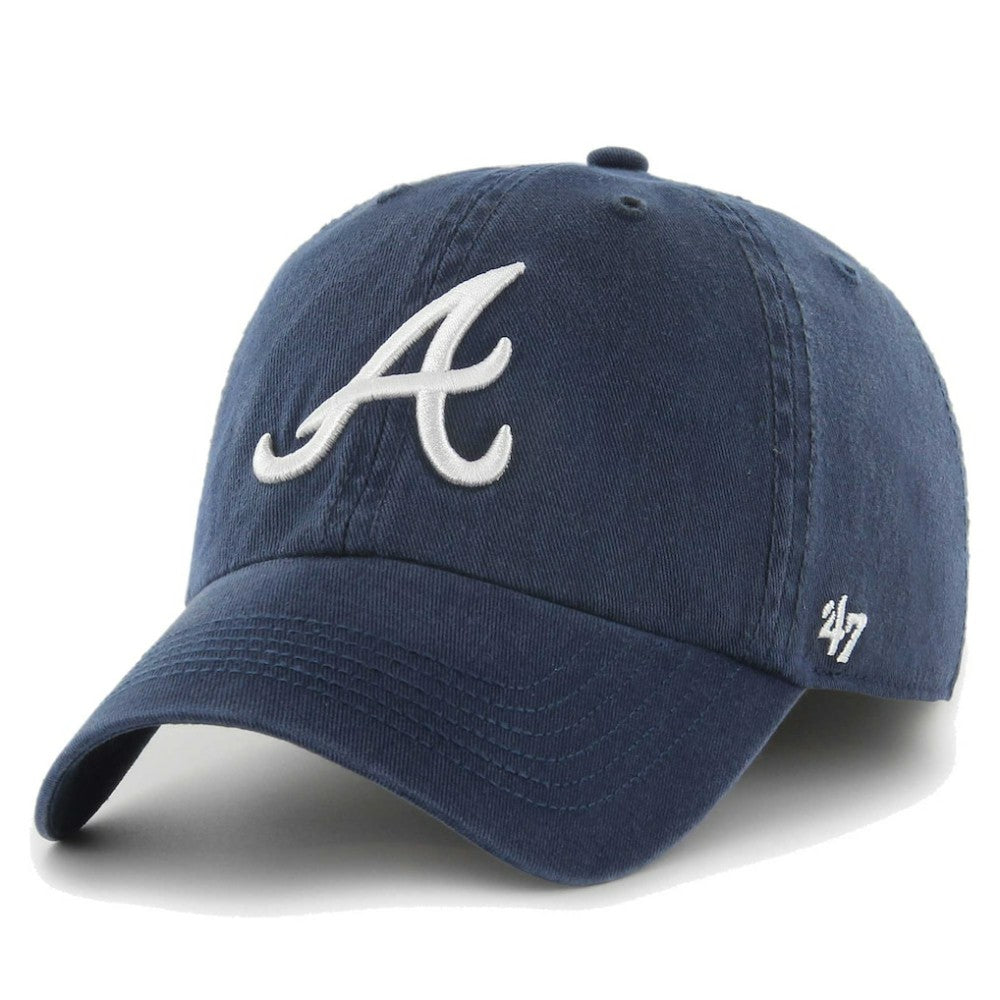 Atlanta Braves Franchise Logo Fitted Hat Navy