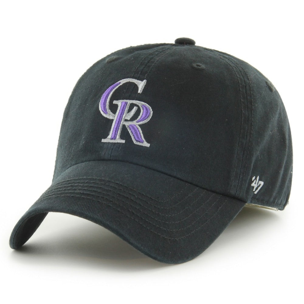 Colorado Rockies Franchise Logo Fitted Hat Black