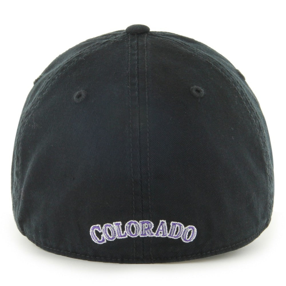 Colorado Rockies Franchise Logo Fitted Hat Black