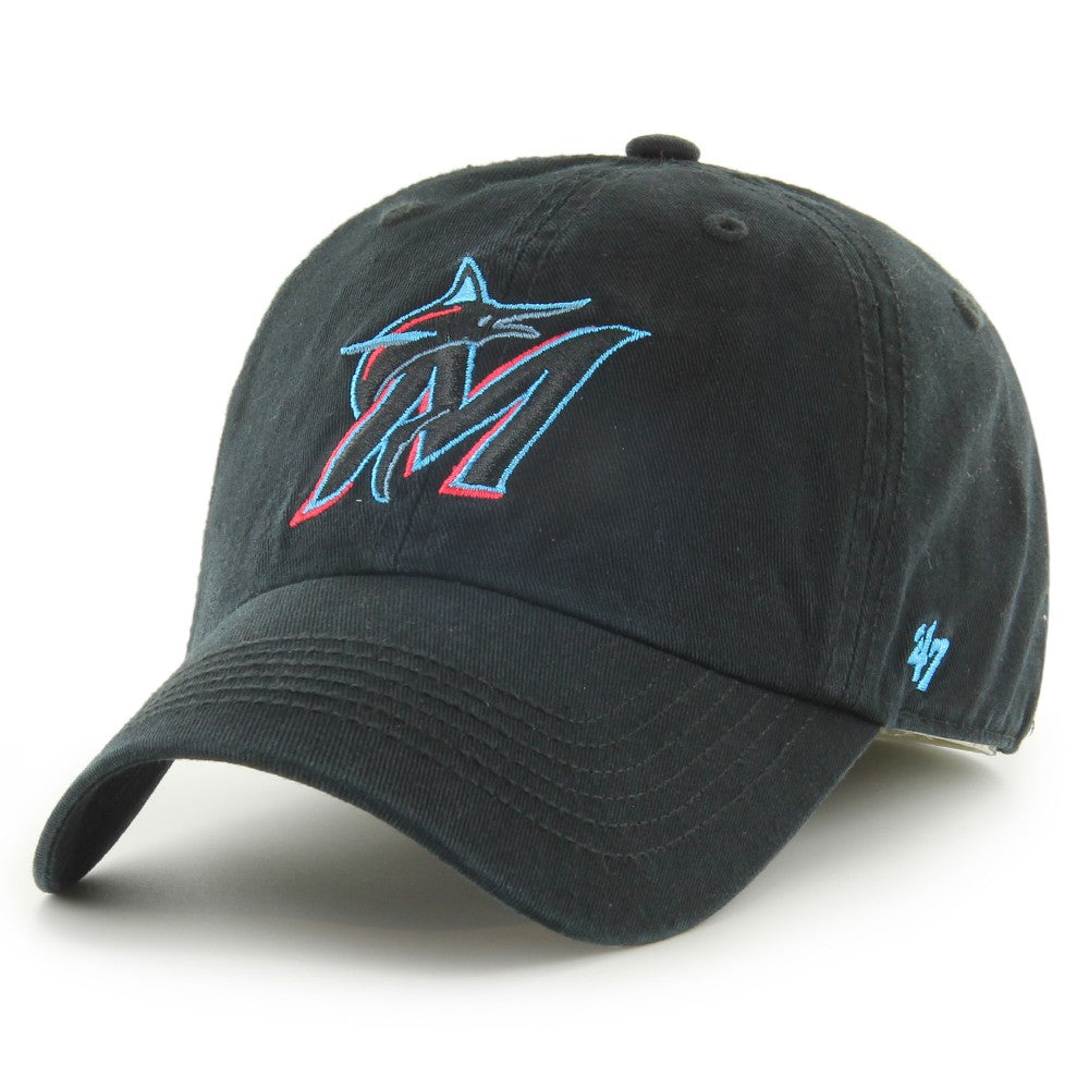 Miami Marlins Franchise Logo Fitted Hat Black