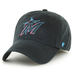 Miami Marlins Franchise Logo Fitted Hat Black