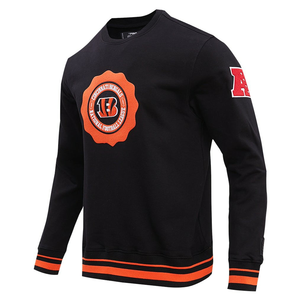 Cincinnati Bengals Pro Standard Crest Emblem Pullover Sweatshirt - Black for sale