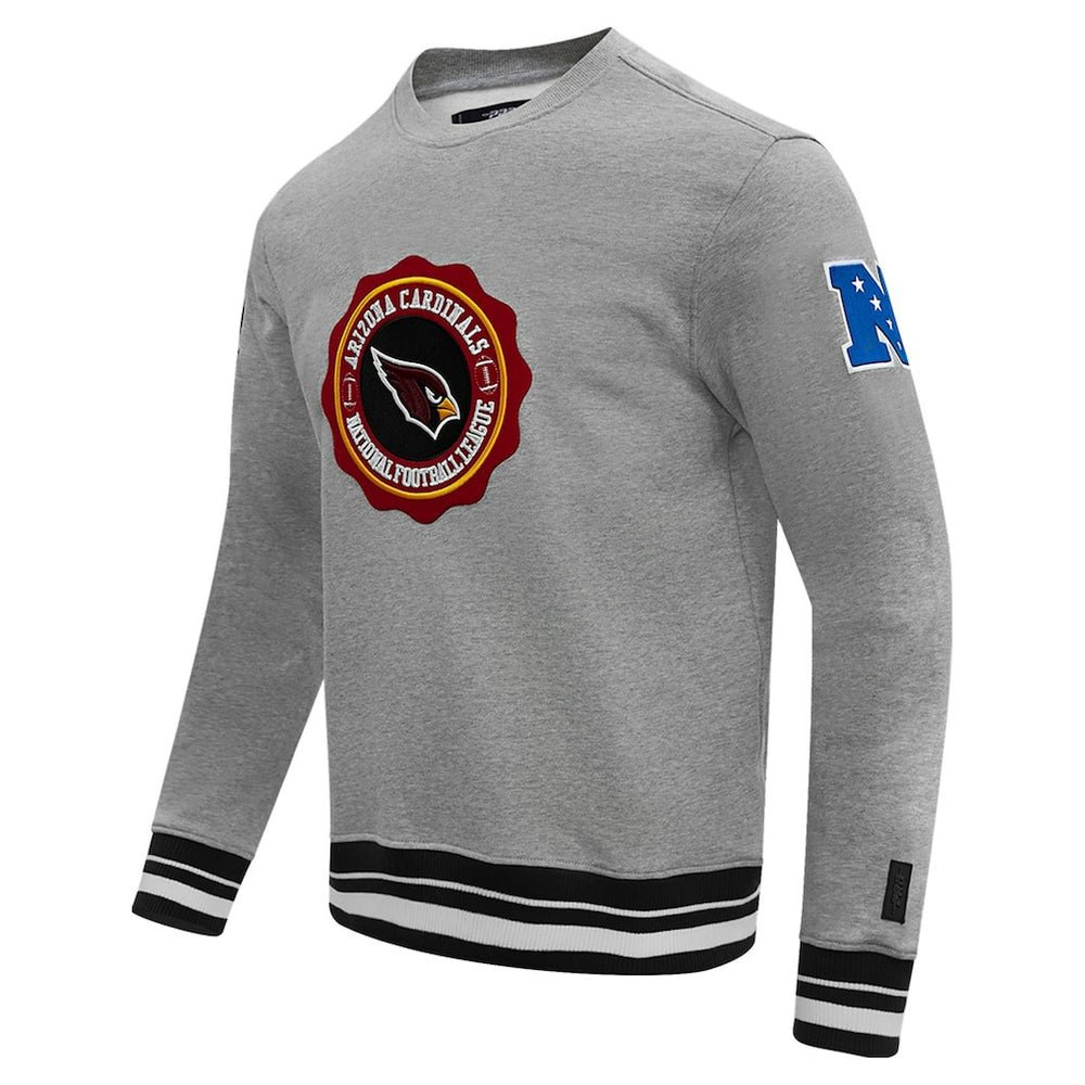 Arizona Cardinals Pro Standard Crest Emblem Pullover Sweatshirt - Heather Gray cheap