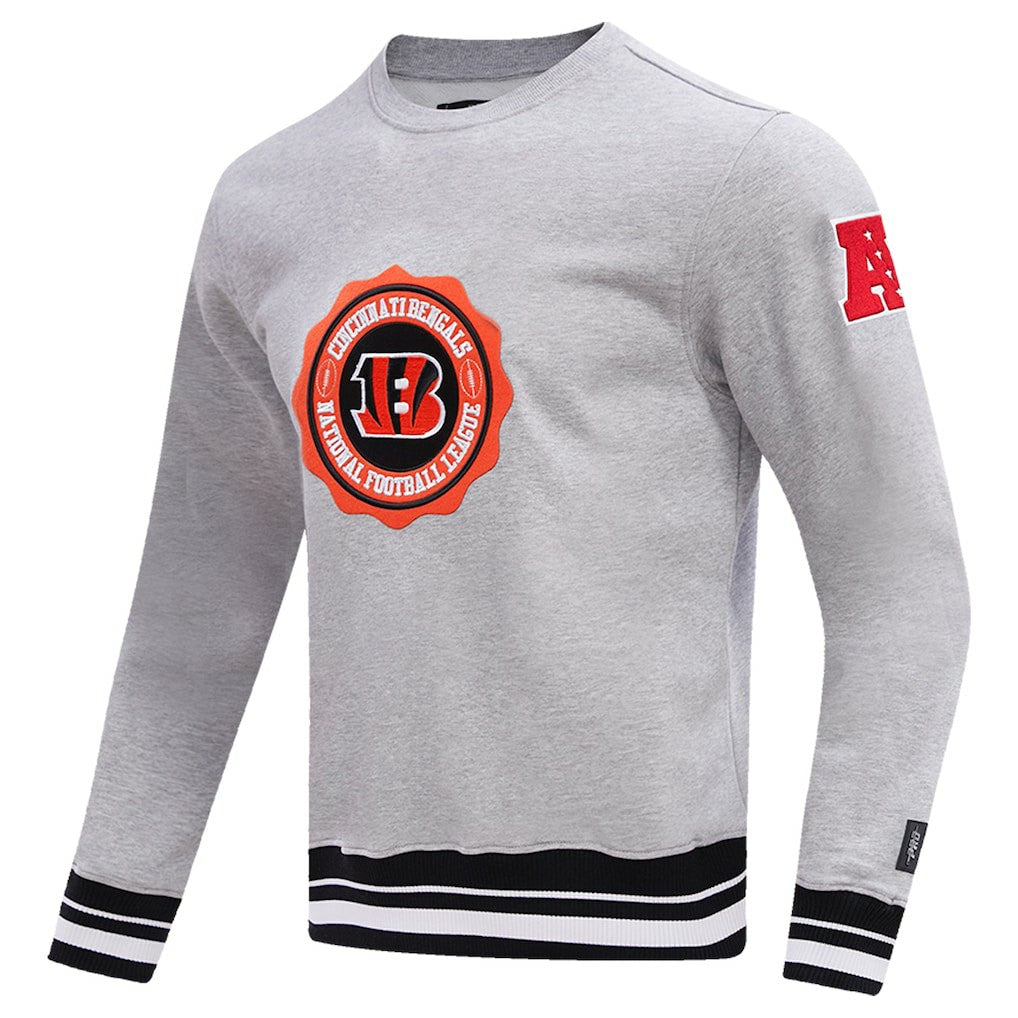 Cincinnati Bengals Pro Standard Crest Emblem Pullover Sweatshirt - Heather Gray outlet