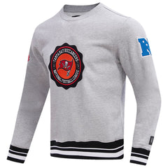 Tampa Bay Buccaneers Pro Standard Crest Emblem Pullover Sweatshirt - Heather Gray for sale