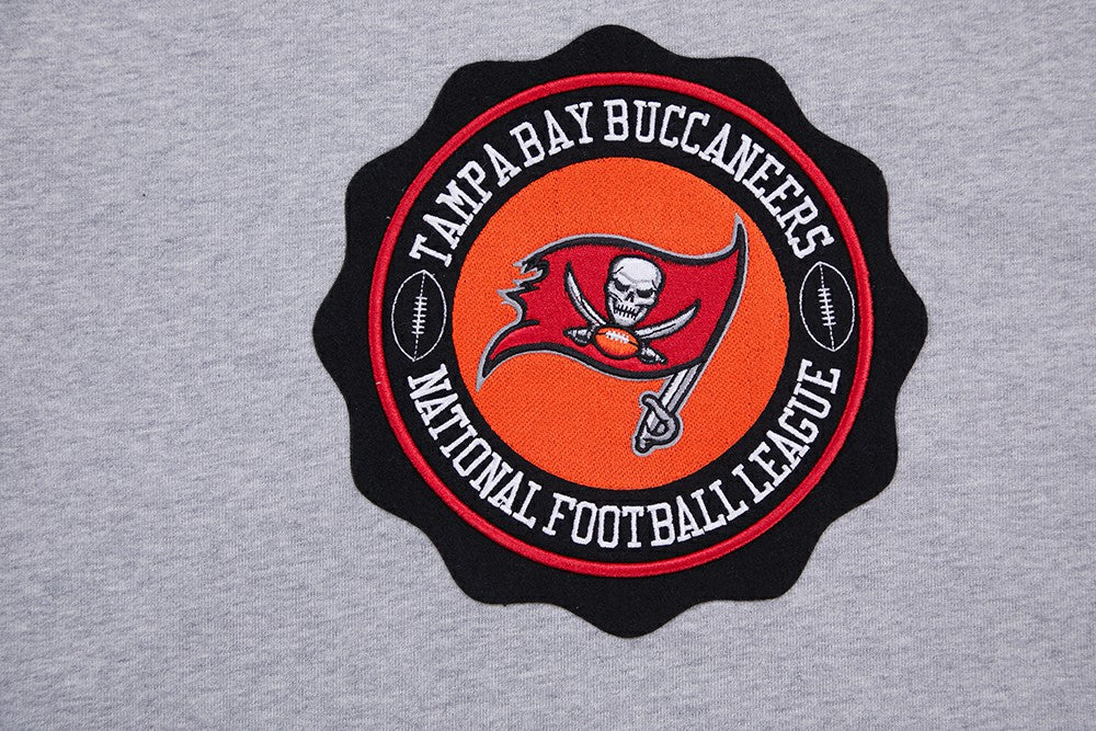 Tampa Bay Buccaneers Pro Standard Crest Emblem Pullover Sweatshirt - Heather Gray for sale