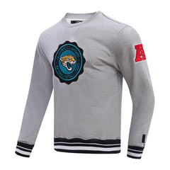 Jacksonville Jaguars Pro Standard Crest Emblem Pullover Sweatshirt - Heather Gray sale