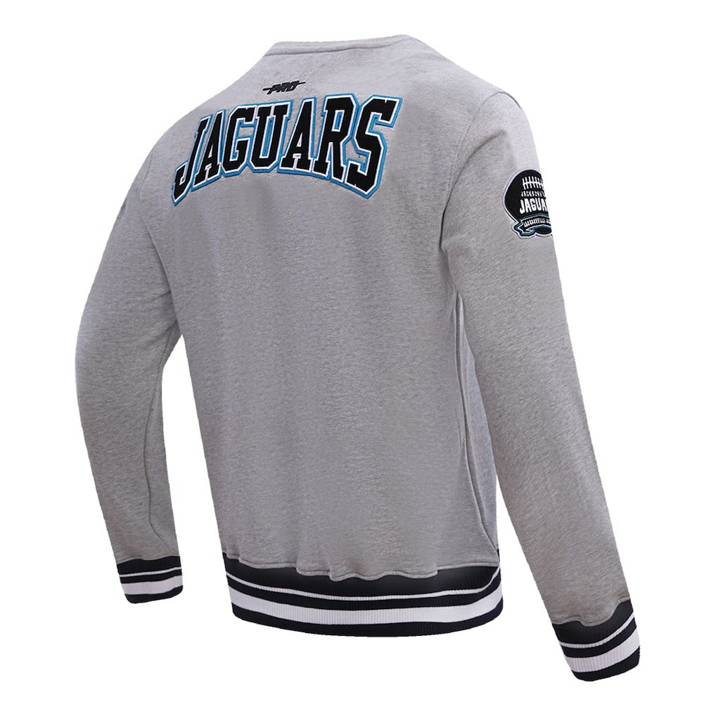 Jacksonville Jaguars Pro Standard Crest Emblem Pullover Sweatshirt - Heather Gray sale