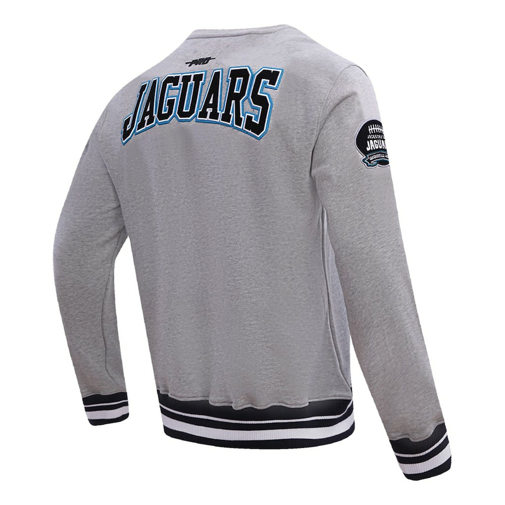 Jacksonville Jaguars Pro Standard Crest Emblem Pullover Sweatshirt - Heather Gray sale