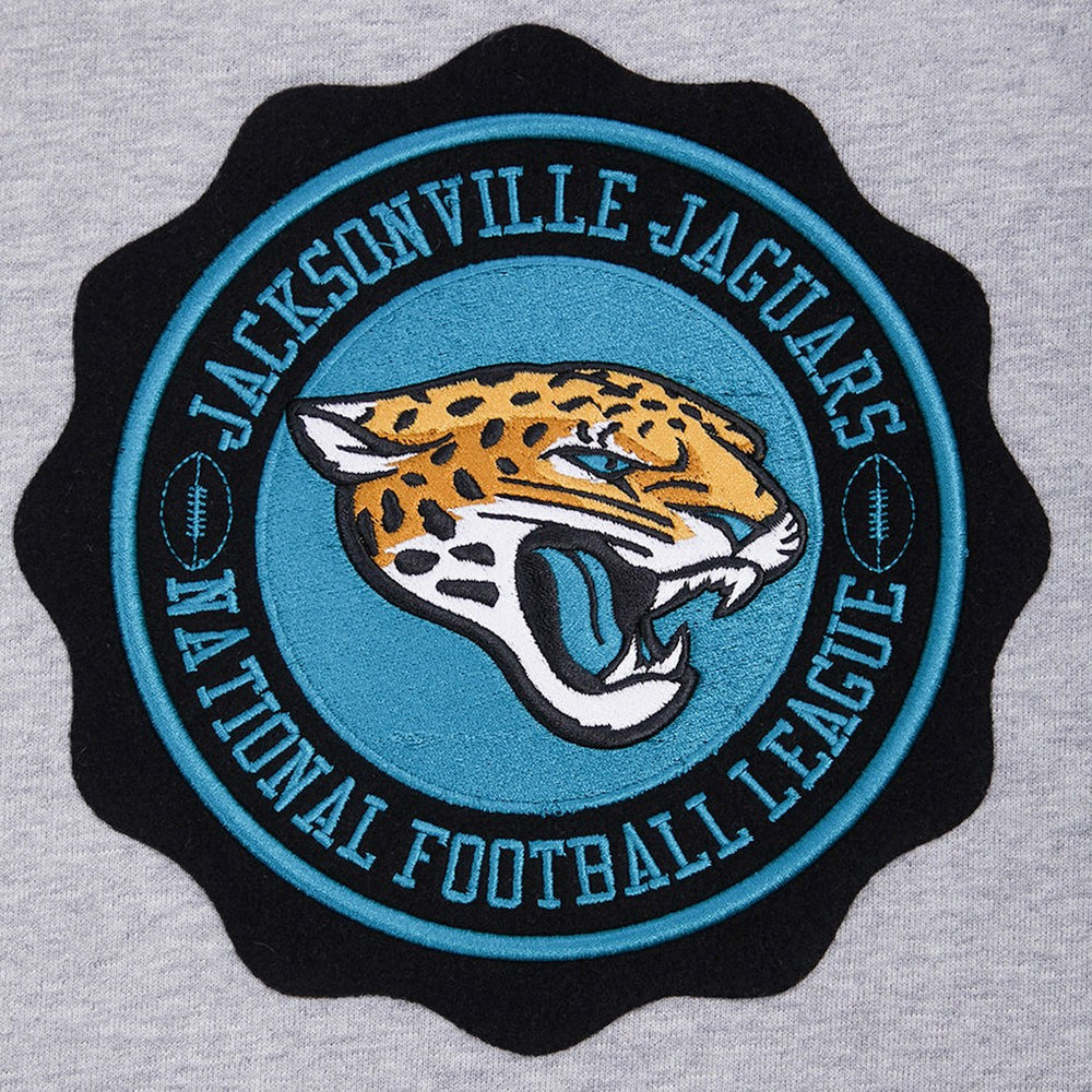 Jacksonville Jaguars Pro Standard Crest Emblem Pullover Sweatshirt - Heather Gray sale