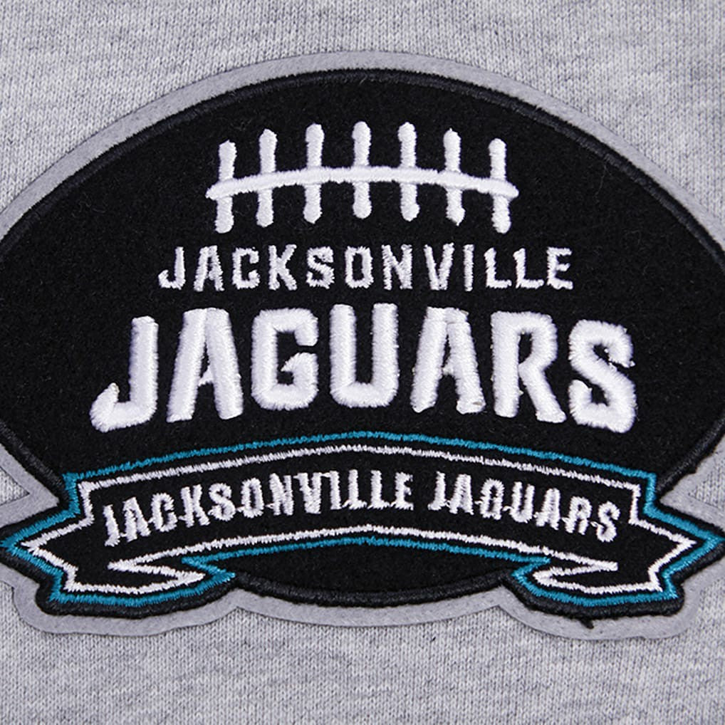 Jacksonville Jaguars Pro Standard Crest Emblem Pullover Sweatshirt - Heather Gray sale