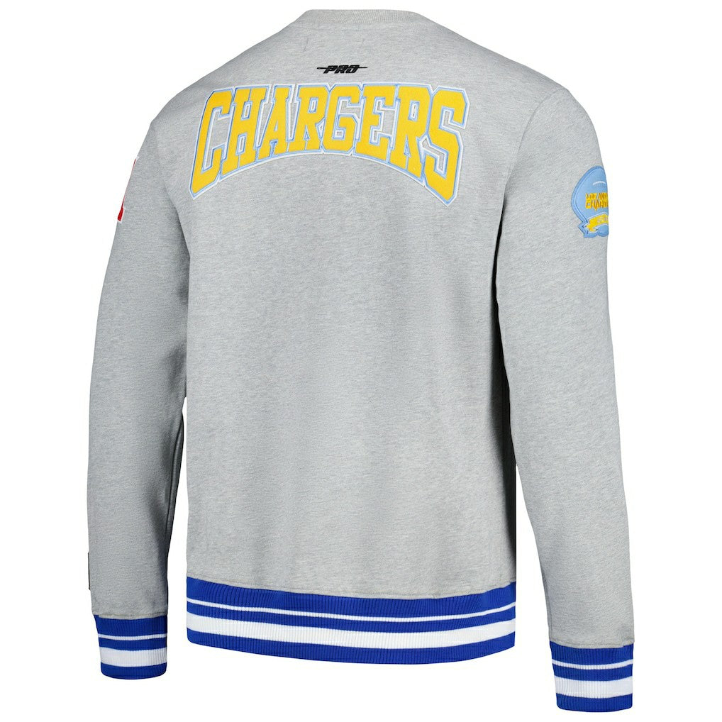 Los Angeles Chargers Pro Standard Crest Emblem Pullover Sweatshirt - Heather Gray sale