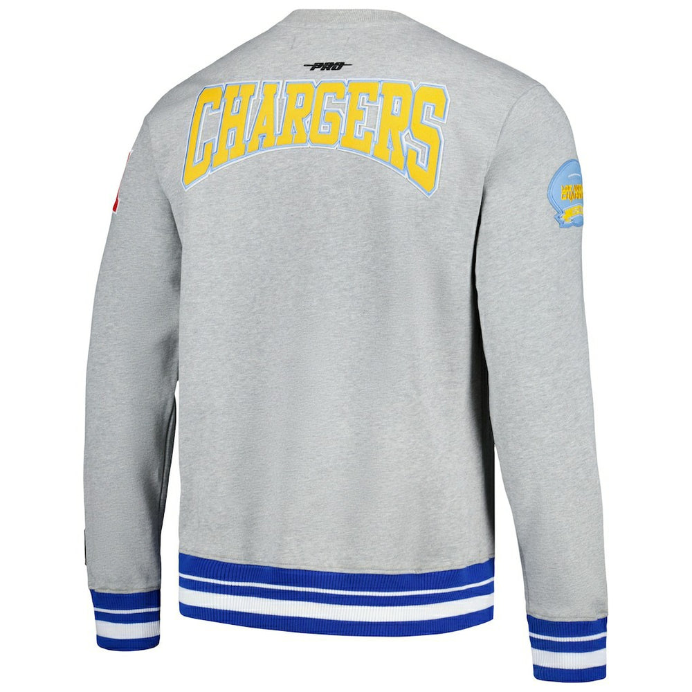 Los Angeles Chargers Pro Standard Crest Emblem Pullover Sweatshirt - Heather Gray sale