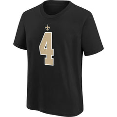Derek Carr New Orleans Saints Youth Player Name & Number T-Shirt - Black sale
