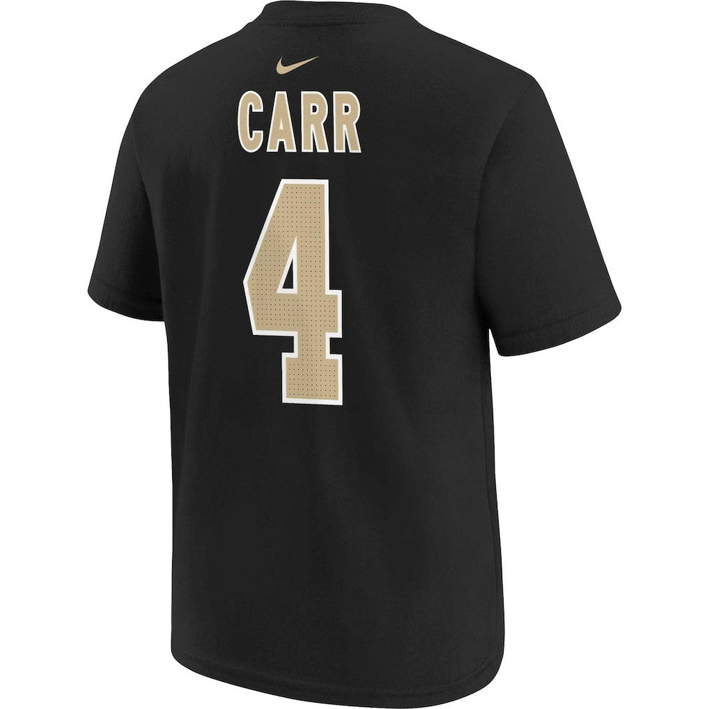 Derek Carr New Orleans Saints Youth Player Name & Number T-Shirt - Black sale