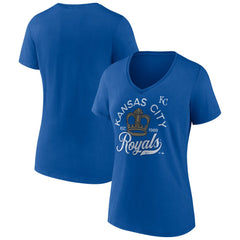 Kansas City Royals Women's Hometown Retro Crown V-Neck T-Shirt Royal